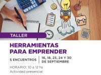 Invitan a participar del Taller "Herramientas para Emprender"