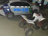 Secuestraron un cuatriciclo que circulaba sin luces ni documentación en Bustillo