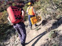 Rescataron a una mujer lesionada en Las Buitreras: dos horas y media de operativo conjunto entre SPLIF y Protección Civil