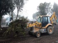 La Delegación Sur despejó la colectora del barrio Entre Cerros que conecta con la Ruta 82
