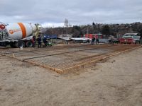 El Municipio hormigonó la nueva cancha de pádel del Gimnasio Municipal 3