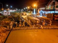Colectora Sur: 15 mixers y trabajo hasta la noche en Juan Herman
