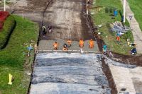 Calle Piedrabuena: hormigonan el tramo hacia avenida Las Victorias