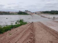 Corte total en la Ruta 23 en Nahuel Niyeu por el desborde del arroyo